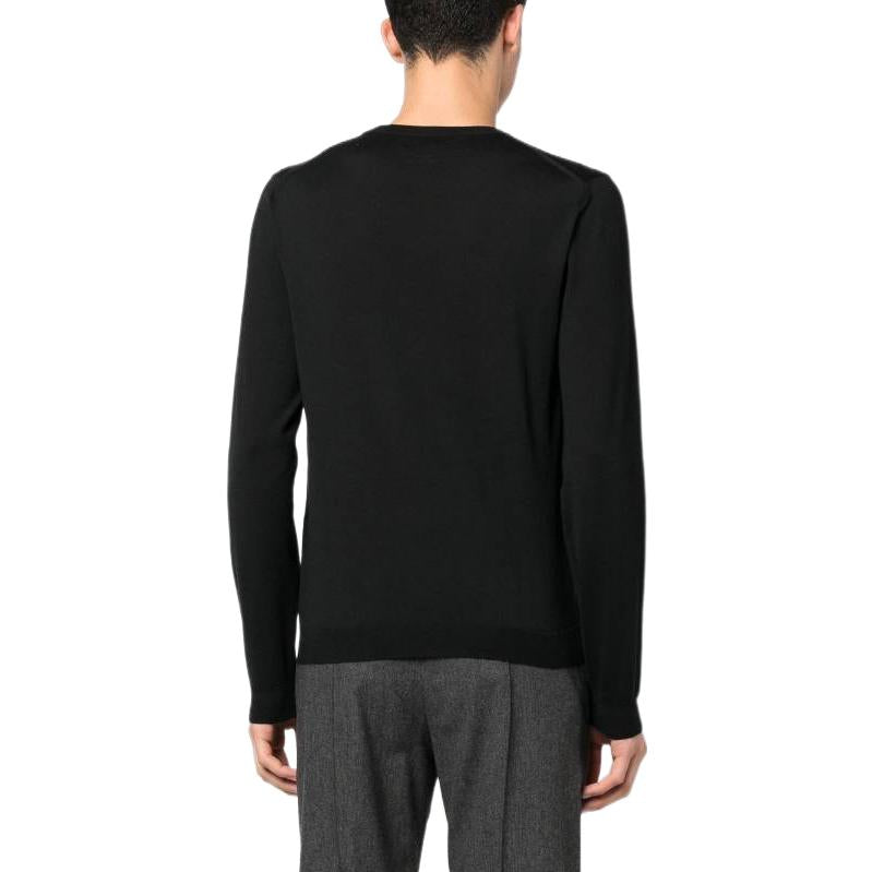 Gucci Wool Sweater With Horsebit Intarsia 'Black' 730974-XKCOR-1000