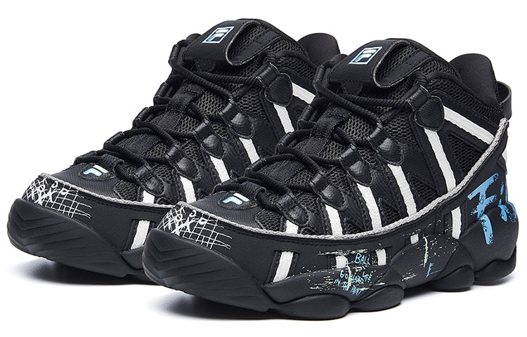 (WMNS) Fila Spaghetti VNTG GS Black/White/Blue T12W041204FBK