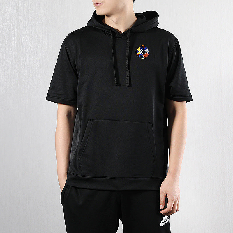 Nike KD Durant Basketball hooded Sports Short Sleeve Black AT3190-010