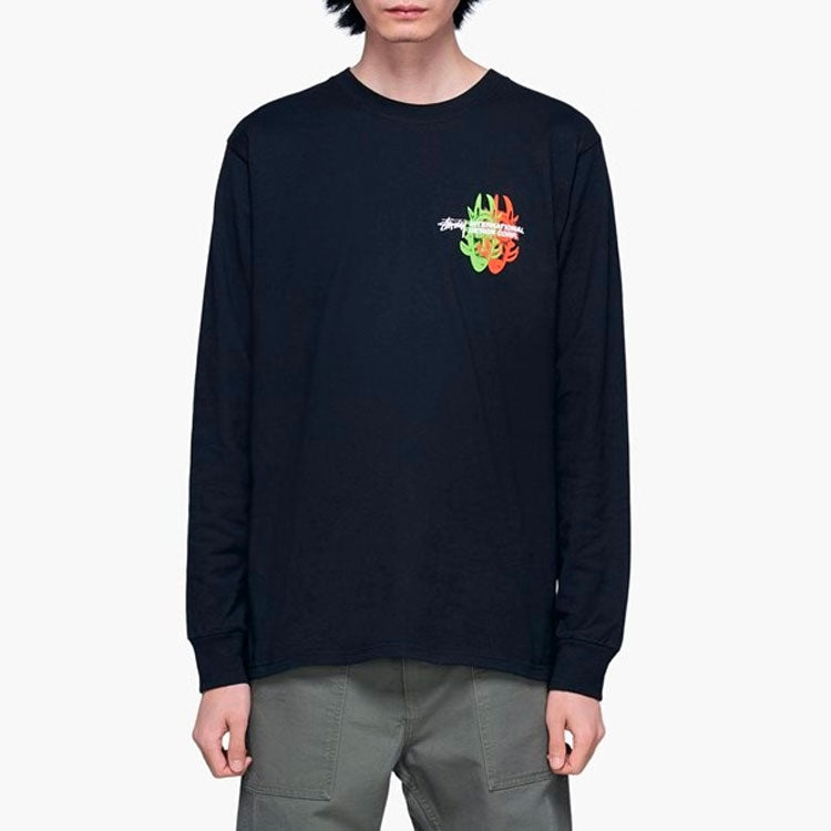 Stussy Great Future LS Tee Poster Pattern Long Sleeves Unisex Black 1994444-BLACK