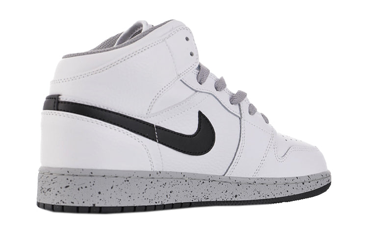 (GS) Air Jordan 1 Retro Mid 'White Cement' 554725-115