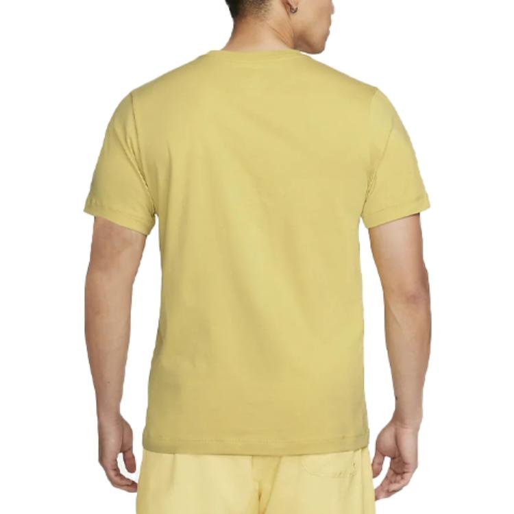 Men's Nike Alphabet Printing Round Neck Pullover Short Sleeve Green T-Shirt DQ1038-304