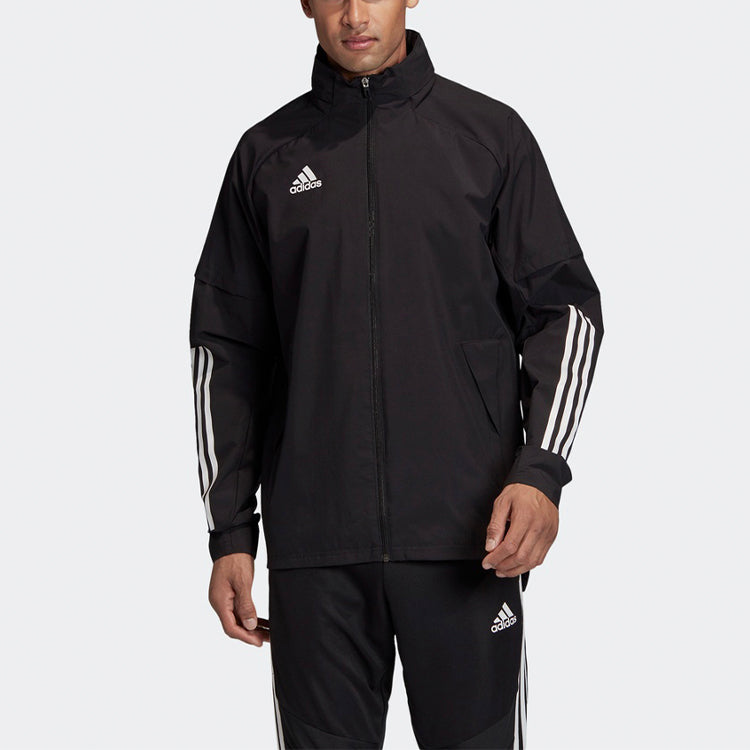 adidas CON20 AW JKT hooded track Jacket Black EA2507