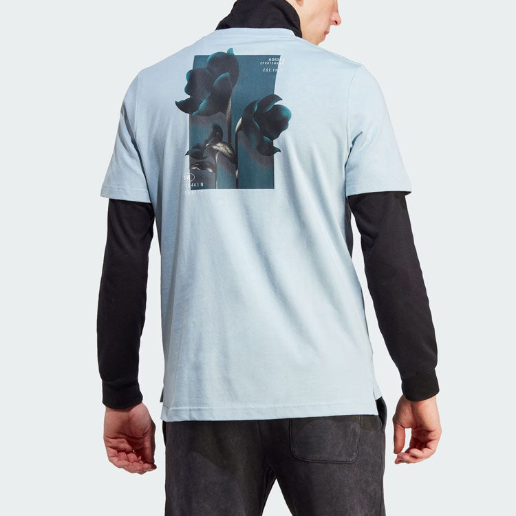 adidas Sportswear City Escape Split-Hem T-Shirt 'Blue' II3480