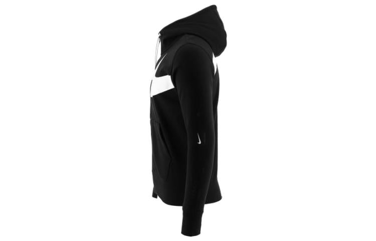 Nike Swoosh Hoodie Jacket 'Black White' DD5991-010