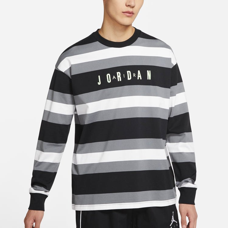 Air Jordan MENS Sport DNA Striped Long Sleeve Black CV1143-010