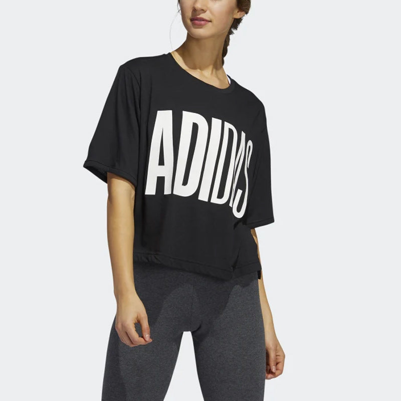 (WMNS) adidas T-Shirt Asia Sizing 'Black' FM1654
