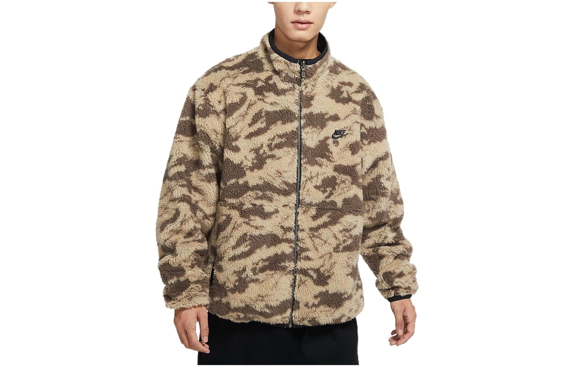 Nike Club Fleece 2-way jacket 'Black Camouflage' DQ4885-010