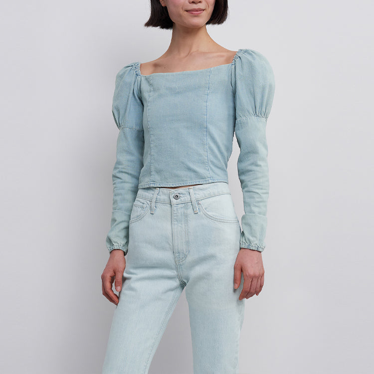 Levis Midnight Blue Series Sleeve Denim Long Sleeves Pink Shirt 19376-0000
