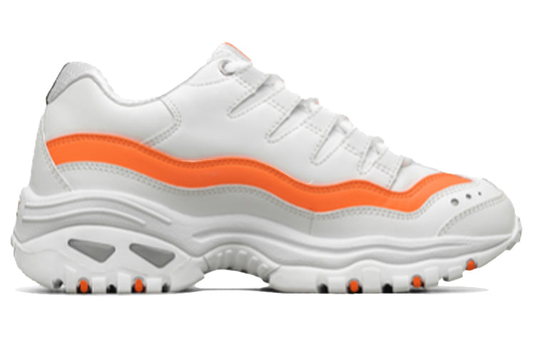 (WMNS) Skechers Energy-Over Joy Low-Top Running Shoes White/Orange 13412-WOR