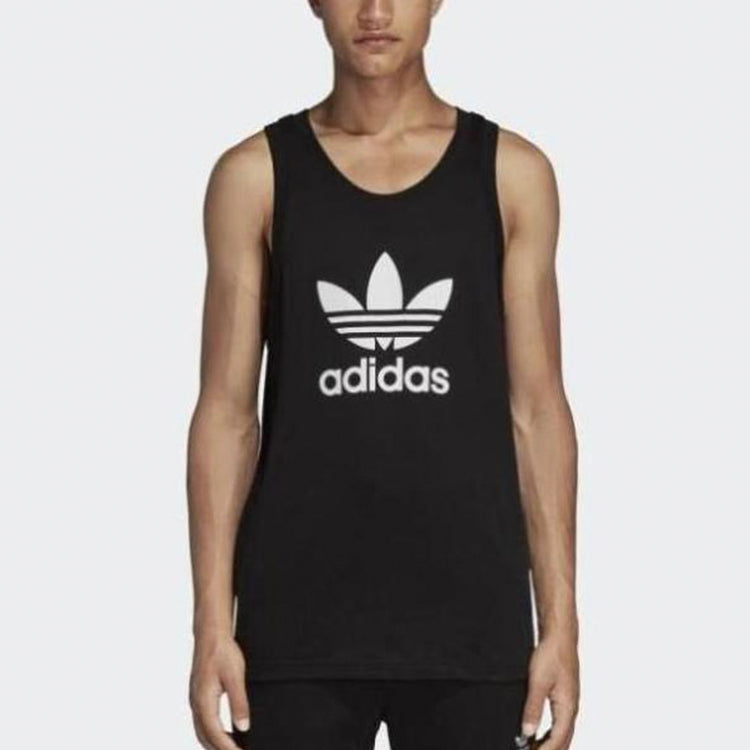 adidas originals Men's Trefoil logo Vest Black DV1509