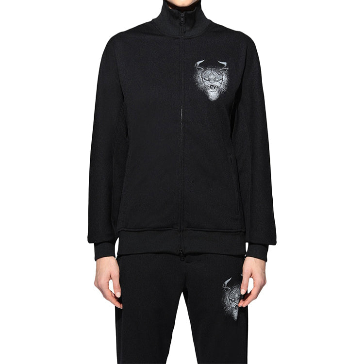 Y-3 Unisex Track Top Long Sleeves Stand Collar Jacket Black FP8906