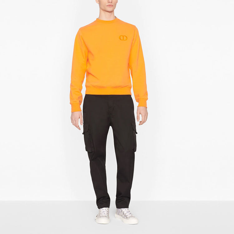 Men's DIOR FW21 Solid Color Logo Sports Orange 113J699A0531-C242