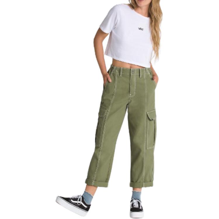 (WMNS) Vans Sidewalk Pants 'Olivine' VN000GWNAMB
