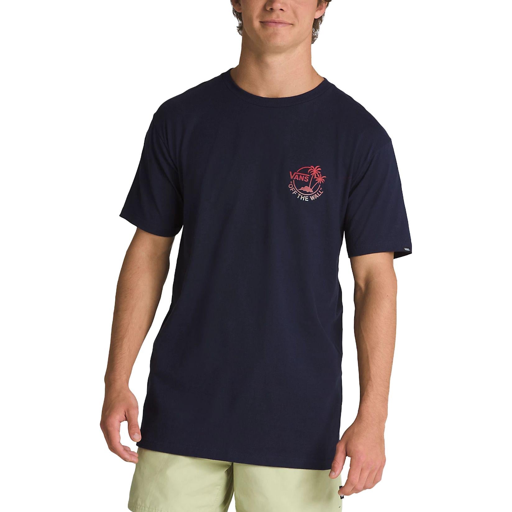Vans Classic Mini Dual Palm T-Shirt 'Navy' VN0A7SMYCN9