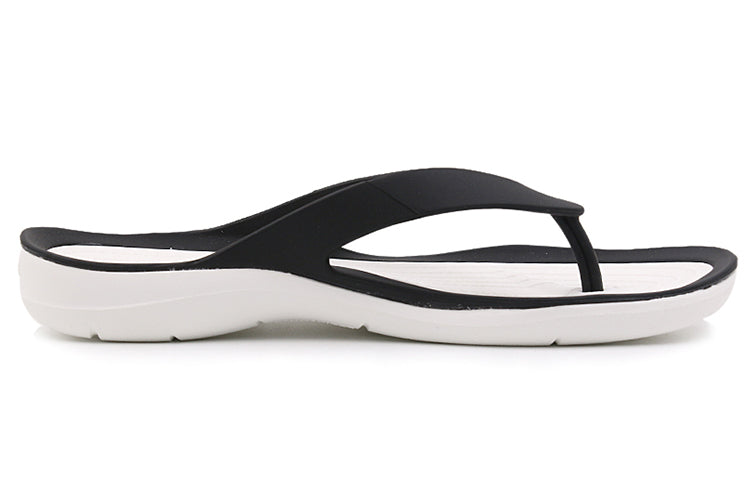 (WMNS) Crocs Swiftwater Sports slippers 'Black White' 204974-066