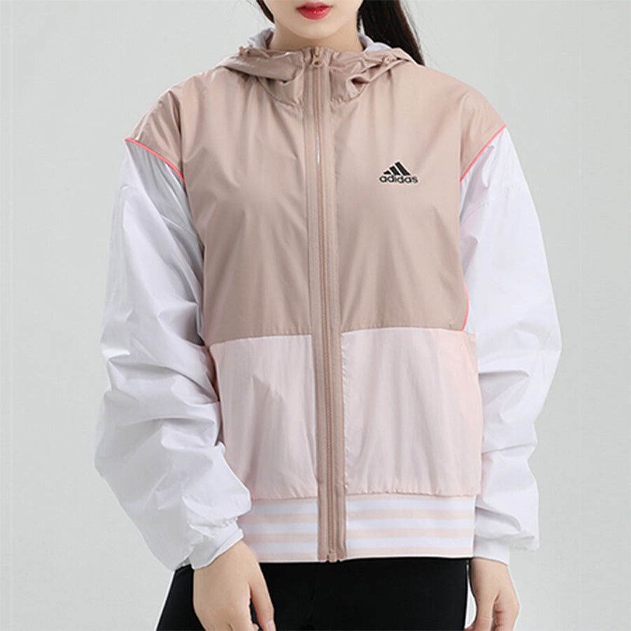 (WMNS) adidas neo MUST HAVES BLOCK Colorblock Logo Windproof Jacket Pink GF0127