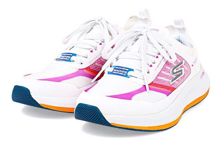 (WMNS) Skechers Go Run Pulse Fast Stride 'White Pink' 128658-WMLT