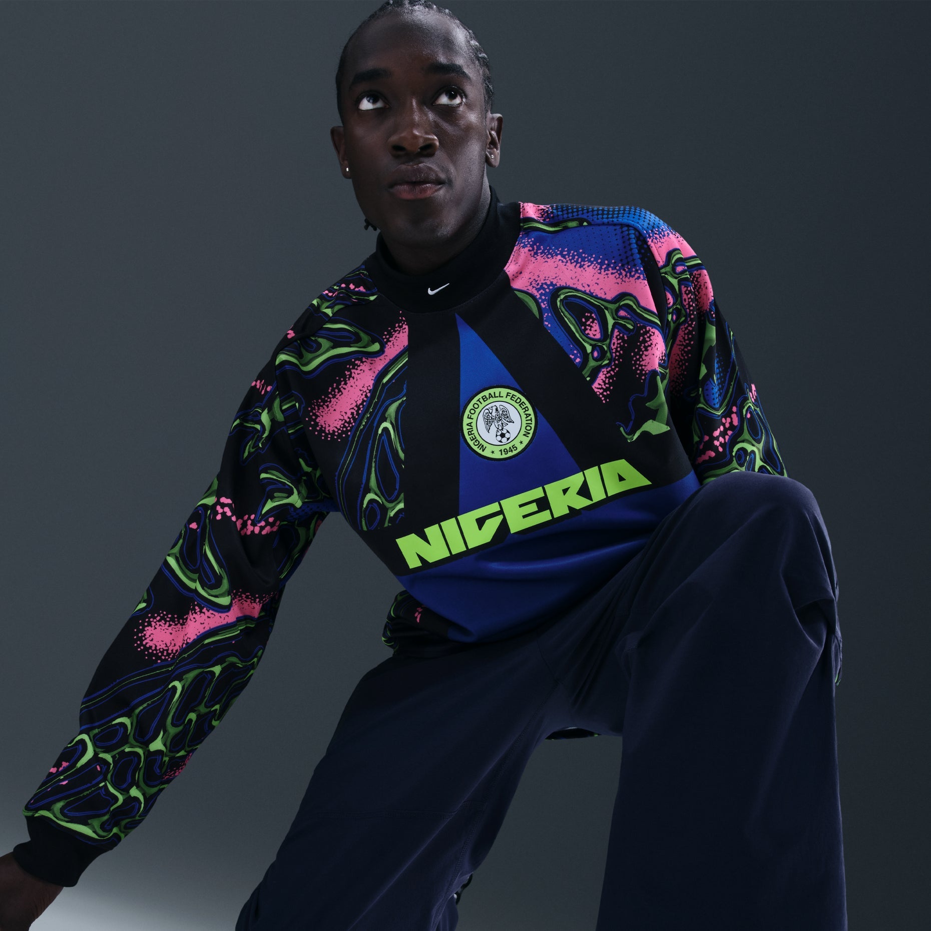 Nike Nigeria Goalkeeper Jersey 'Black Hyper Pink White' IO0782-010