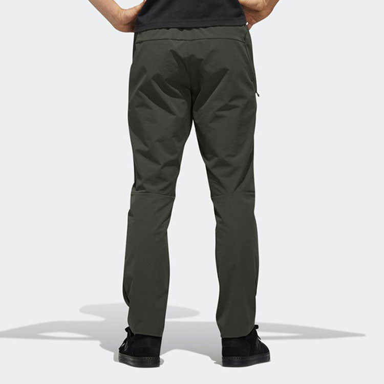 Men's adidas Softshell Pants Logo Printing Woven Casual Long Pants/Trousers Dark Green EH3938