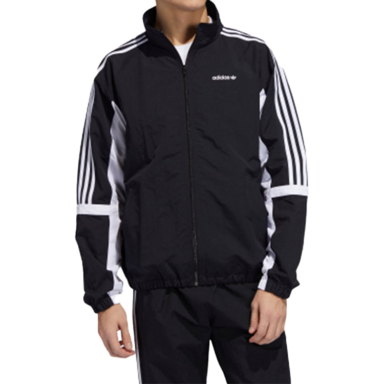 adidas originals GLOBE TT Stand-up Collar Sports Coat Male Black GD2089