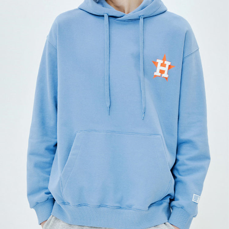 MLB hooded Loose Printing Athleisure Casual Sports Long Sleeves Unisex Sky Blue 31HD21011-06U