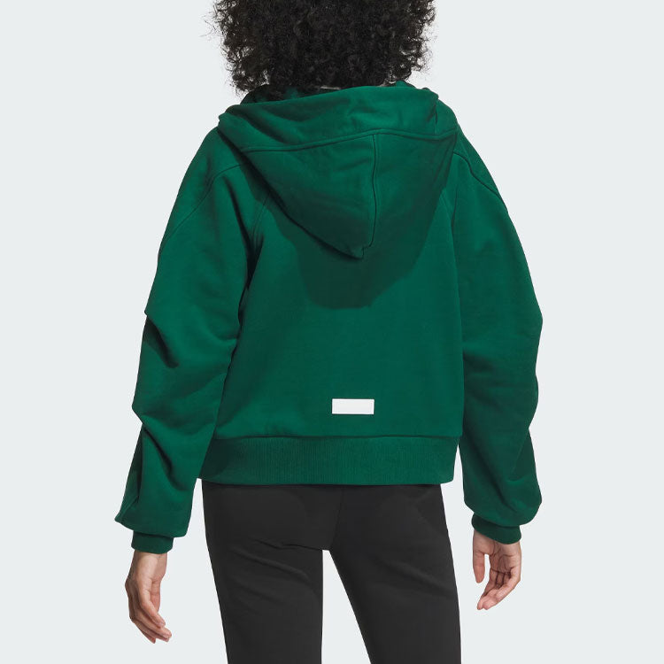 (WMNS) adidas Verbiage Full-Zip Hoodies 'Green' IZ4569
