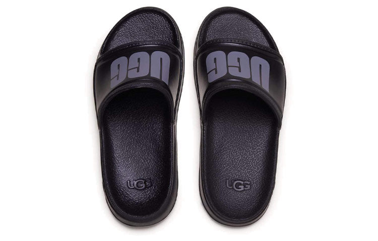 (WMNS) UGG Wilcox Slide Black Slippers 'White Black' 1113457-BLK