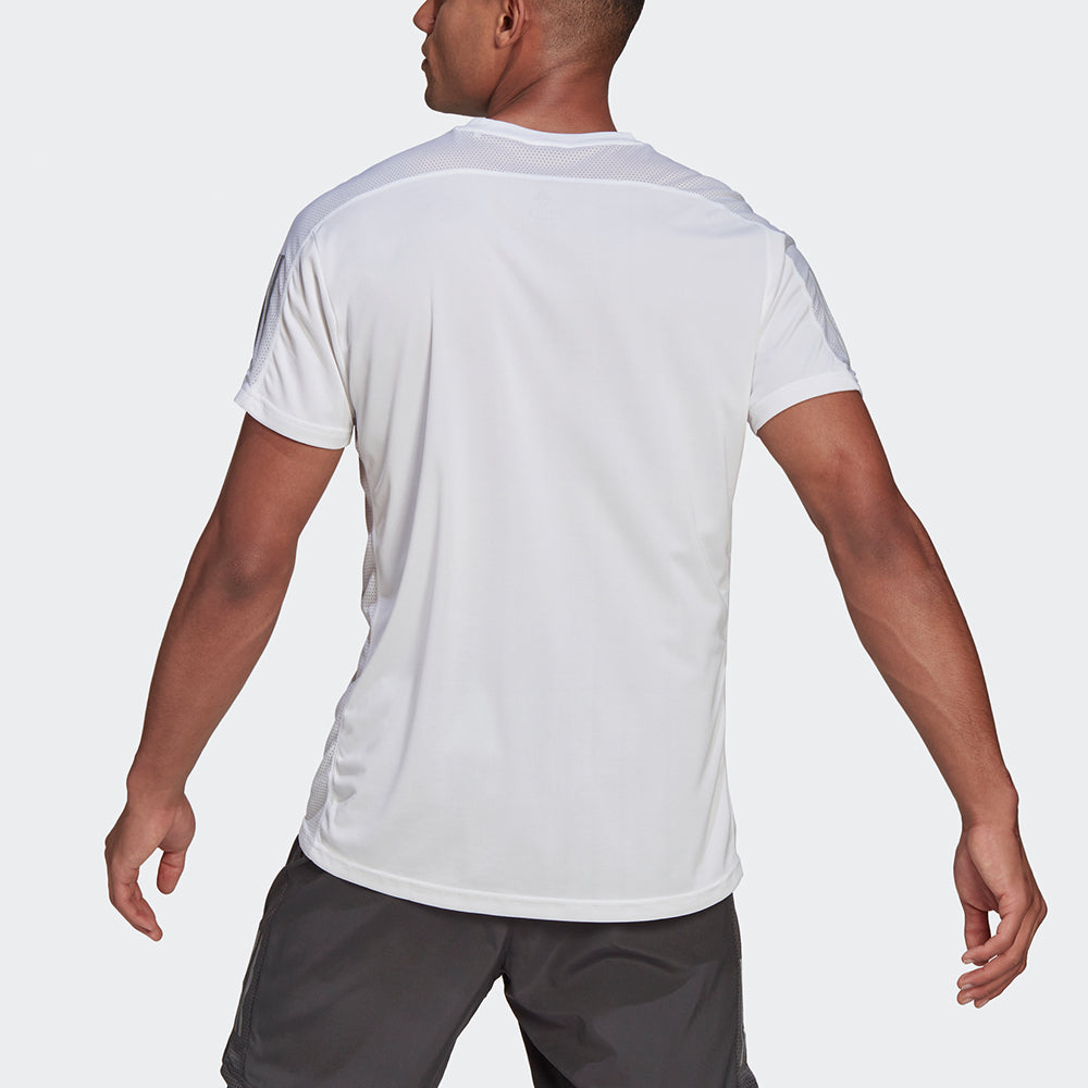 adidas MENS Own the Run Tee Reflective Crew-neck Short Sleeve White GJ9963