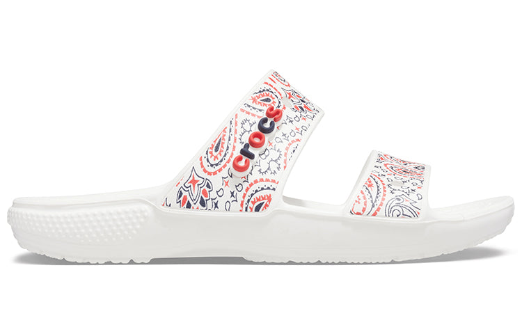 Crocs Classic Non-Slip Wear-Resistant Sports Slippers Unisex White 207350-94S