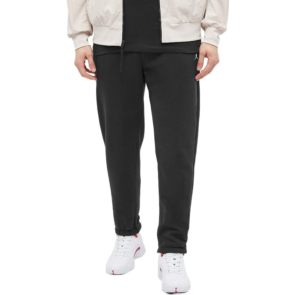 Men's Air Jordan Essentials Solid Color Printing Logo Lacing Bundle Feet Sports Pants/Trousers/Joggers Black DA9820-010