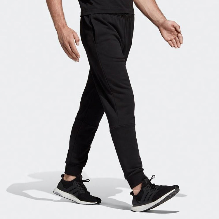 adidas Stylish Knit logo Bundle Feet Sports Long Pants Black DQ1445