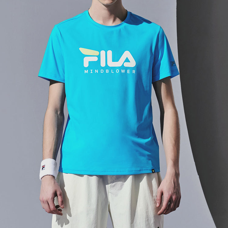 FILA Alphabet Printing Short Sleeve Blue A11M022103F-BU