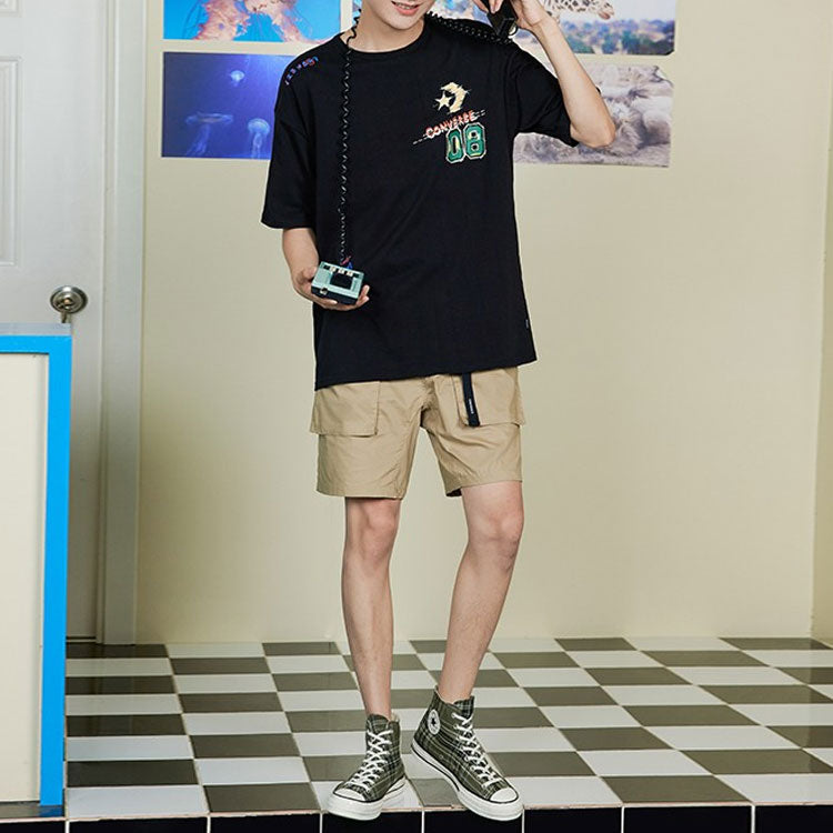 Converse Put-a-Smile-On-Your-Face Logo T-Shirt Asia Sizing 'Black' 10024879-A02