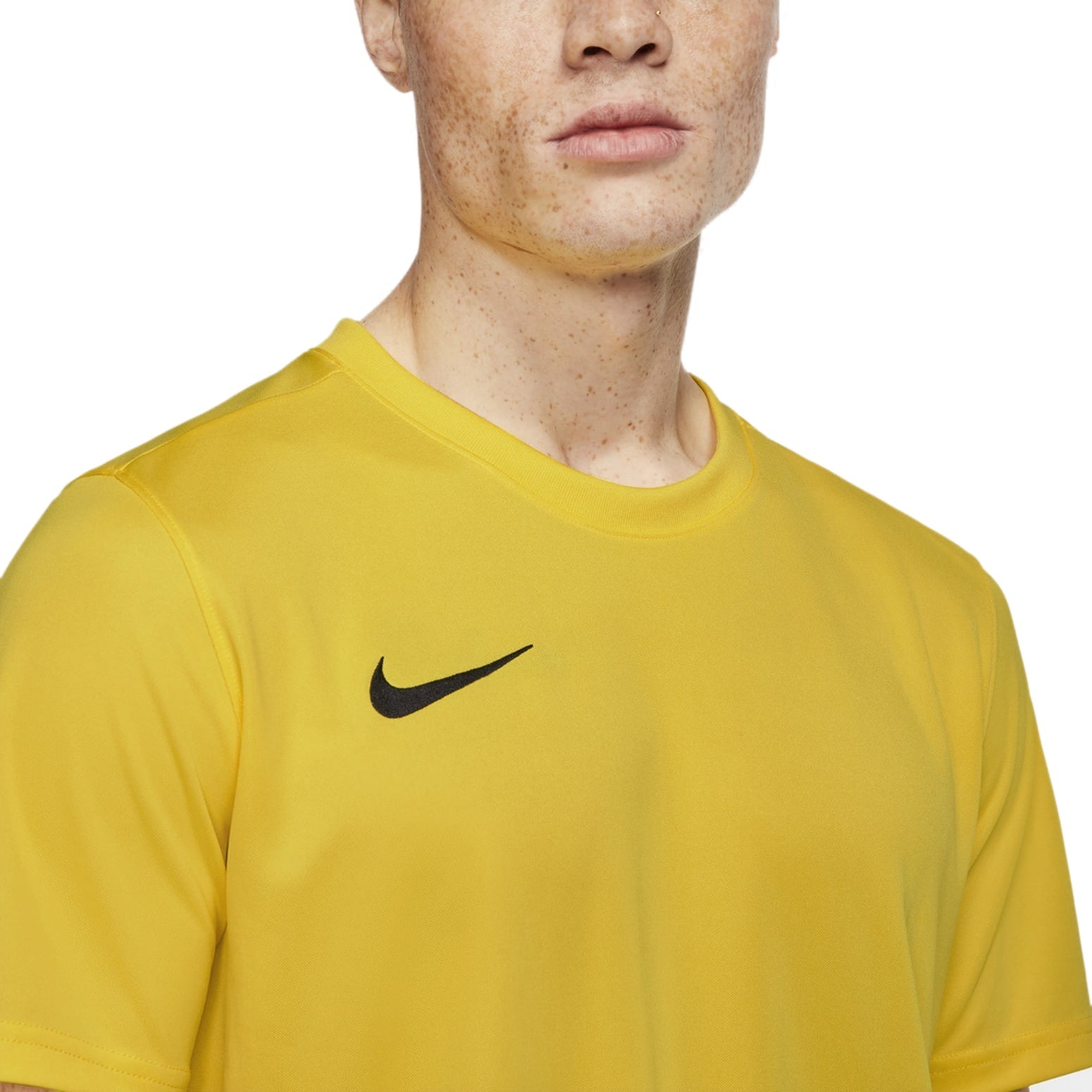 Men's Nike Dri-FIT Logo Printing Round Neck Pullover Short Sleeve Us Edition Yellow T-Shirt BV6708-719