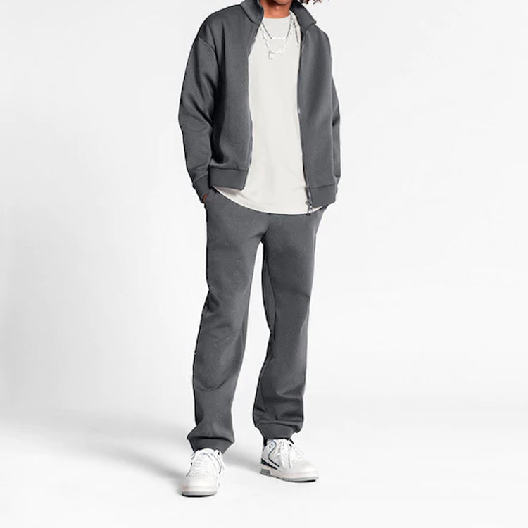 LOUIS VUITTON LV Monogram Full Zip Jacket For Men Grey 1A5VO