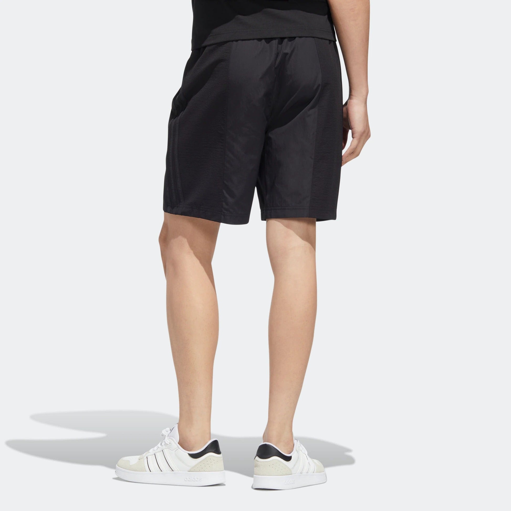adidas neo Solid Color Elastic Waistband Athleisure Casual Sports Shorts Black HC9700