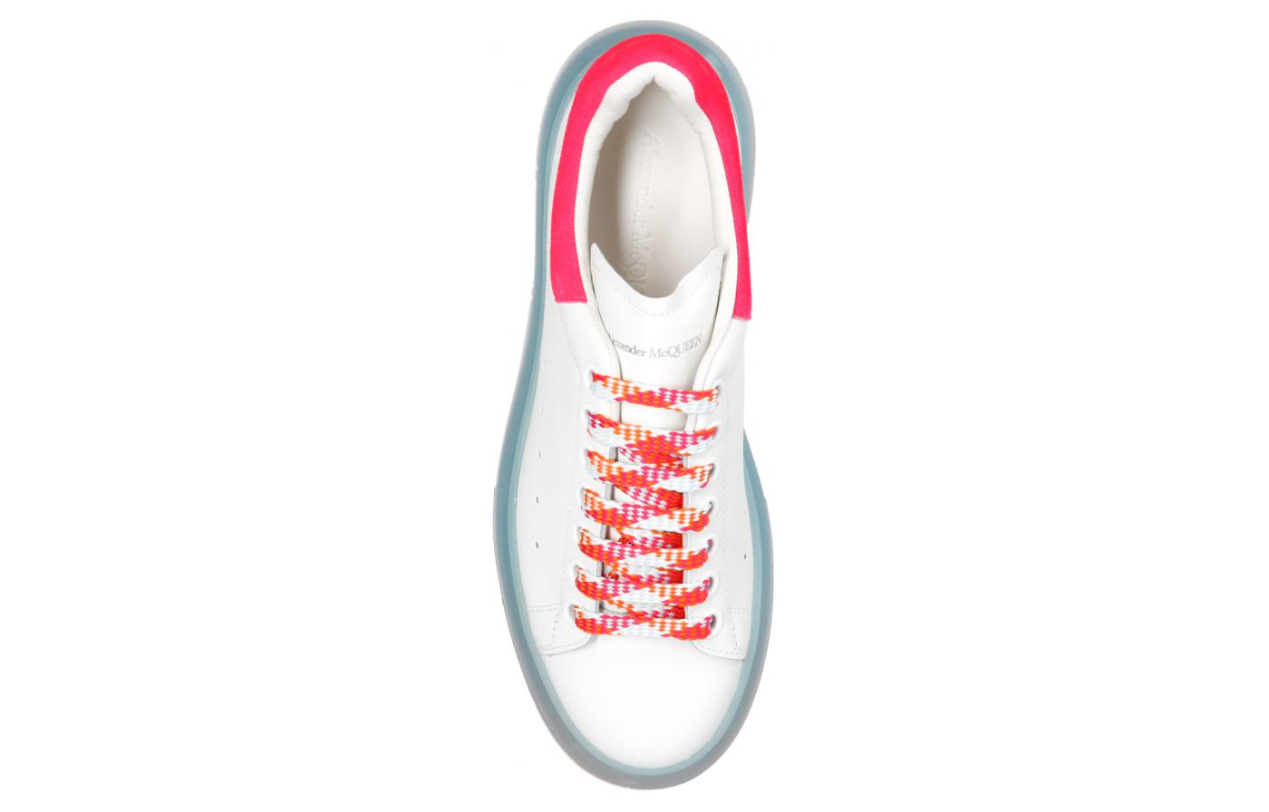 (WMNS) Alexander McQueen Oversized Sneakers 'Blue Pink White' 611698WHXMA9478