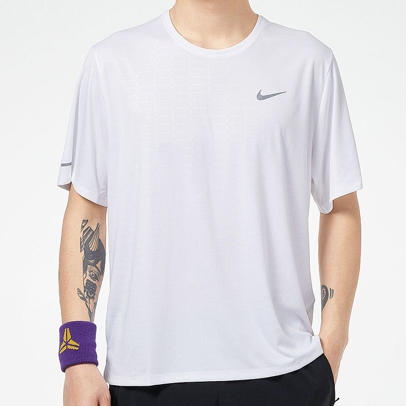 Nike Dri-FIT Sports Training Quick Dry Round Neck Short Sleeve White DA1318-100