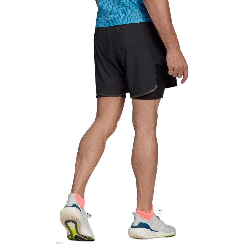 Men's adidas Solid Color Alphabet Printing Elastic Waistband Shorts Black H59931
