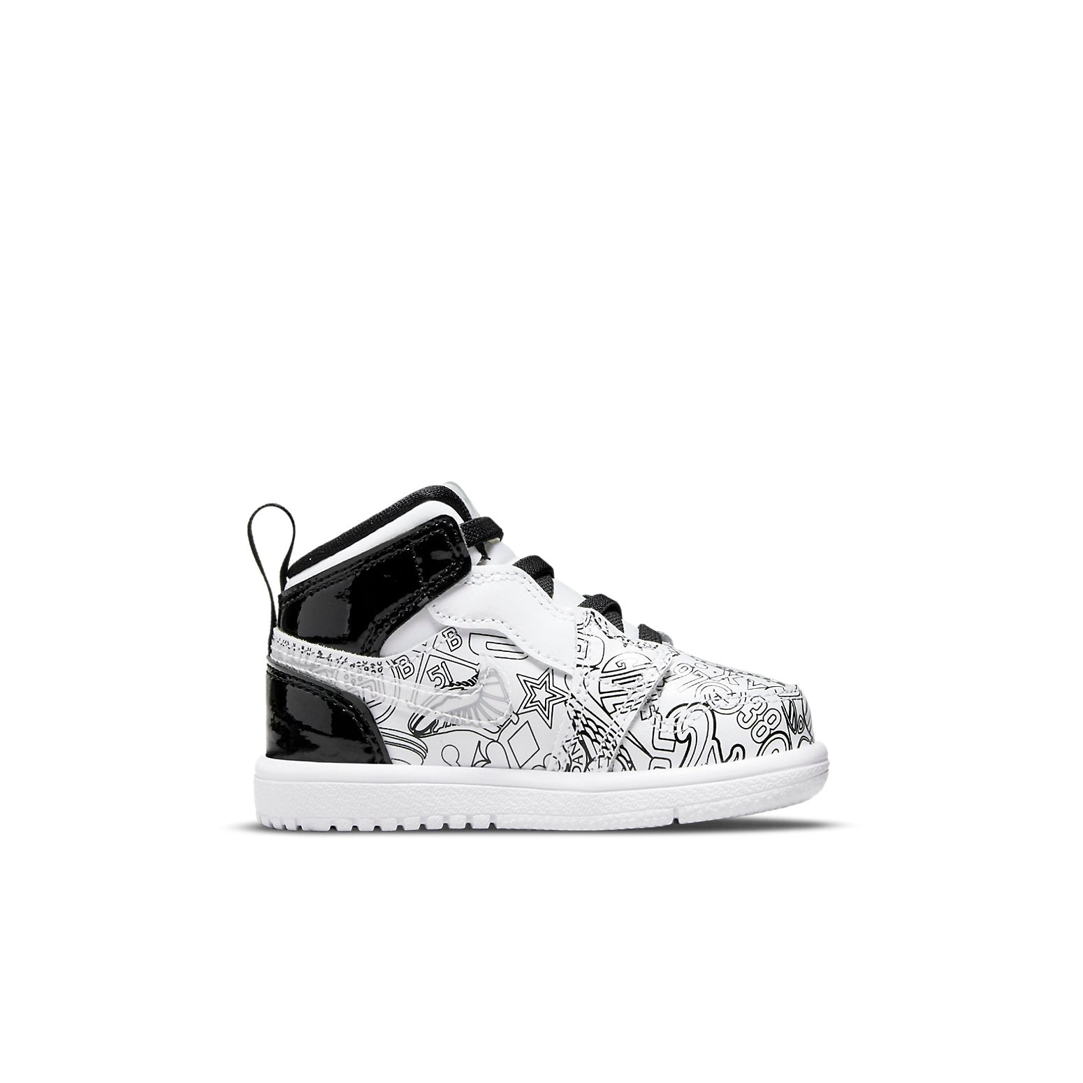 (TD) Air Jordan 1 Mid Alt SE 'White Black Graffiti' DH9682-100