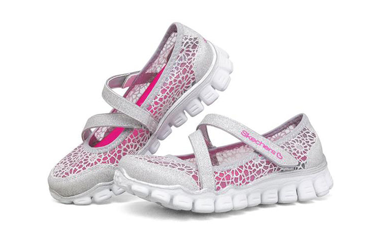 Skechers Flex 2 K 'Silver Pink' 81221L-SIL