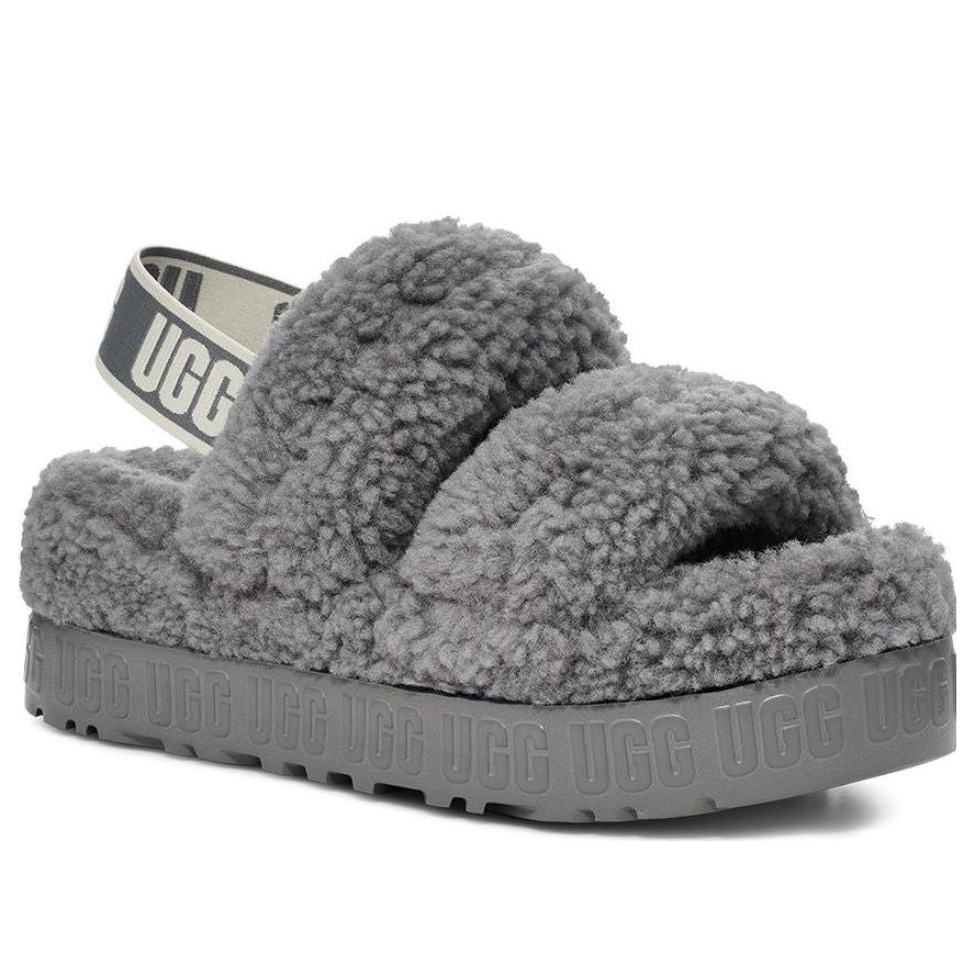 (WMNS) UGG Oh Fluffita Slide 'Grey' 1120876-LGH