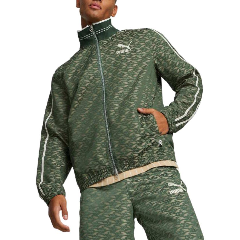 PUMA Players Lounge T7 Woven Track Jacket 'Green' 535800-25
