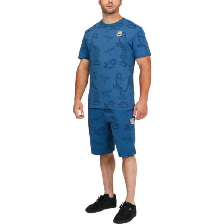 PUMA x Garfield Printed Shorts 'Vallarta Blue' 534437-48