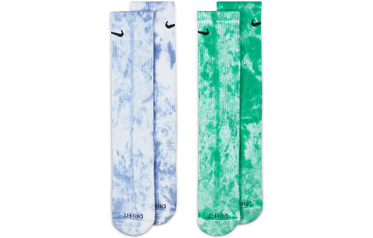 Nike Everyday Plus Tie-Dye Sports Stockings Unisex 2 Pairs Purple/Green DM3407-903