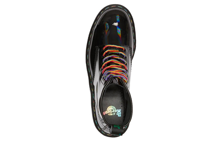 Dr. Martens 1460 Black Rainbow Lace-Up Ankle Boots Black 24667001