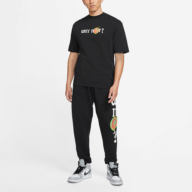 Air Jordan MENS 'Why Not?' Casual Sports Crew-neck Short Sleeve Black DD3325-010