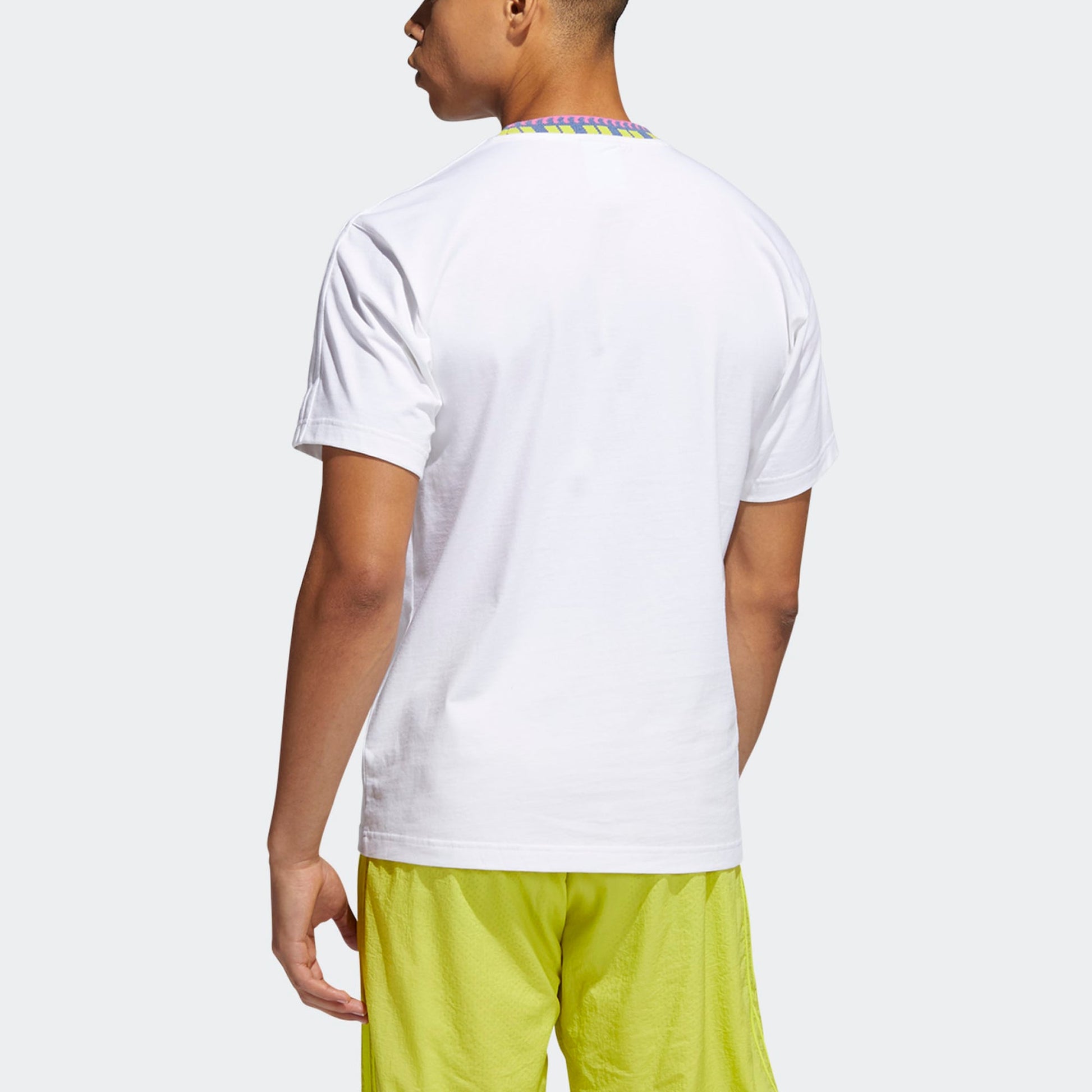 adidas originals Multi-Color ribbed Round Neck Pullover Sports Short Sleeve White GN5625