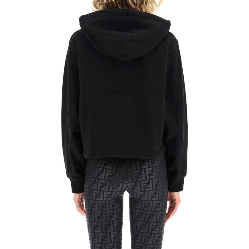 (WMNS) FENDI F Pattern Printing Hoodie Black FS7035AC6DF0GME